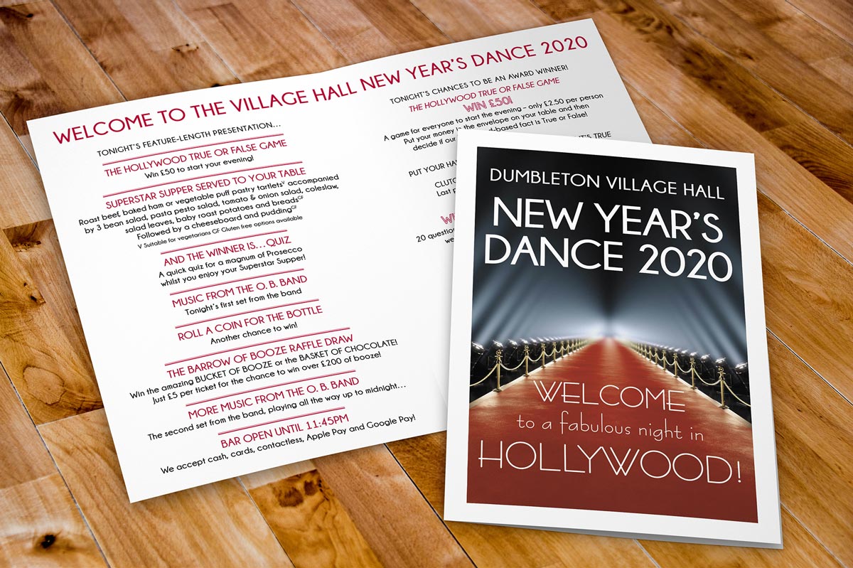 Dumbleton Village Hall New Year's Dance 2020 programme